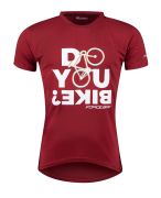 triko FORCE BIKE krátký rukáv, červené 3XL