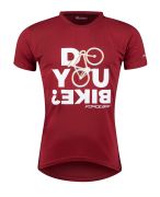 triko FORCE BIKE krátký rukáv, červené XXL