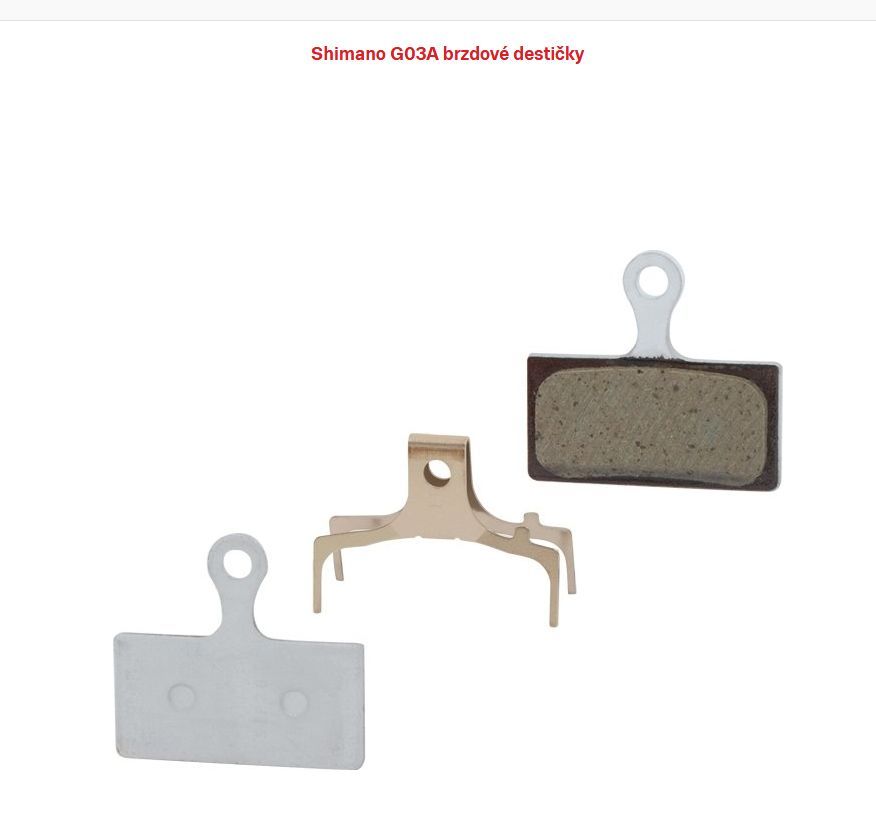 SHIMANO brzdové destičky G03A