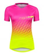 dres FORCE MTB ANGLE dámský, růžovo-fluo XS
