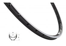 ráfek FORCE PRIME 559x19 32děr, černý