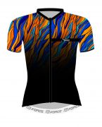 dres F LIFE LADY kr. rukáv, črn-modro-oranžový L FORCE