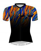 dres F LIFE LADY kr. rukáv, črn-modro-oranžový S FORCE