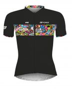 dres FORCE VIVID LADY kr. rukáv, černý XL