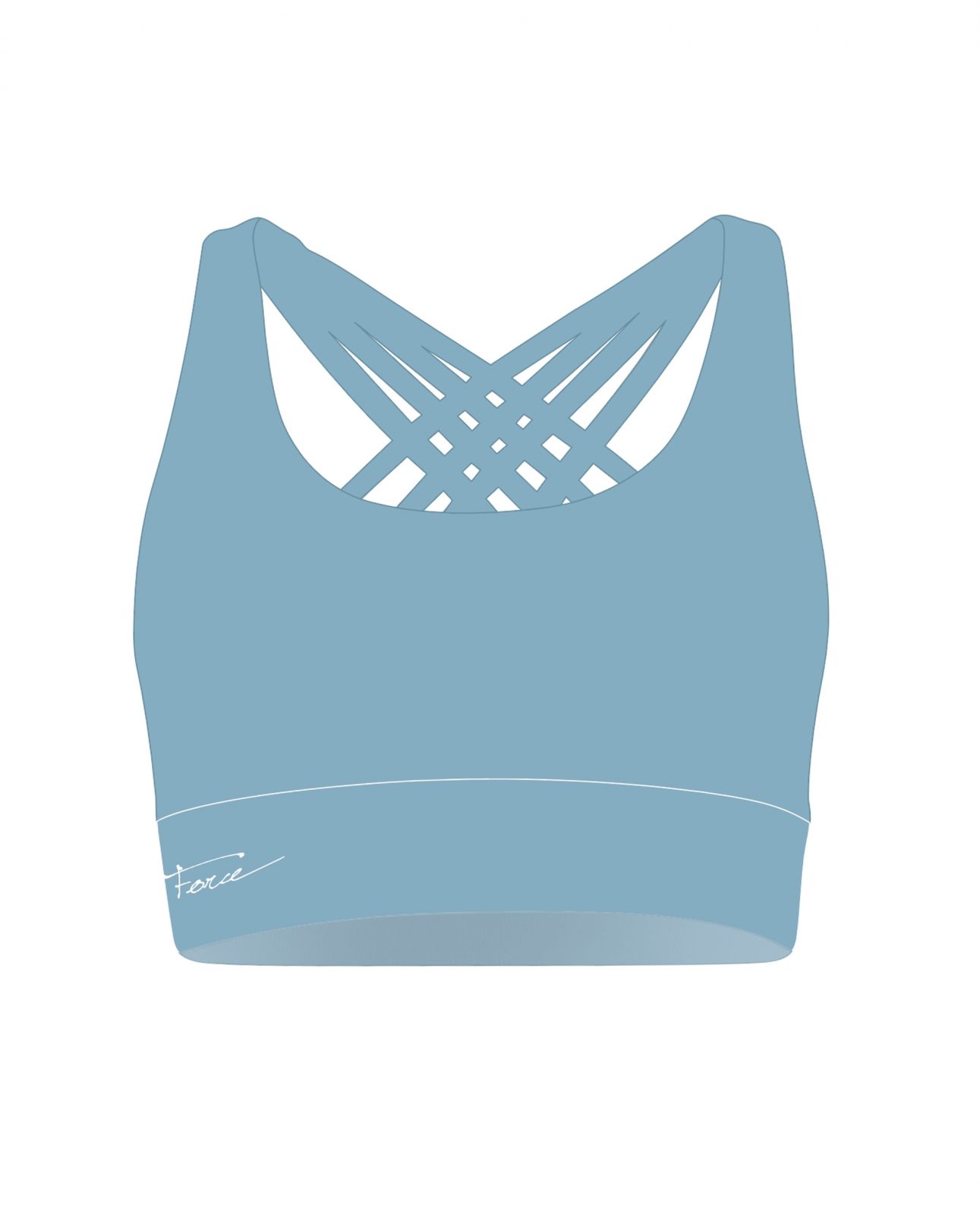 podprsenka sportovní FORCE SIMPLE, modrá XXL