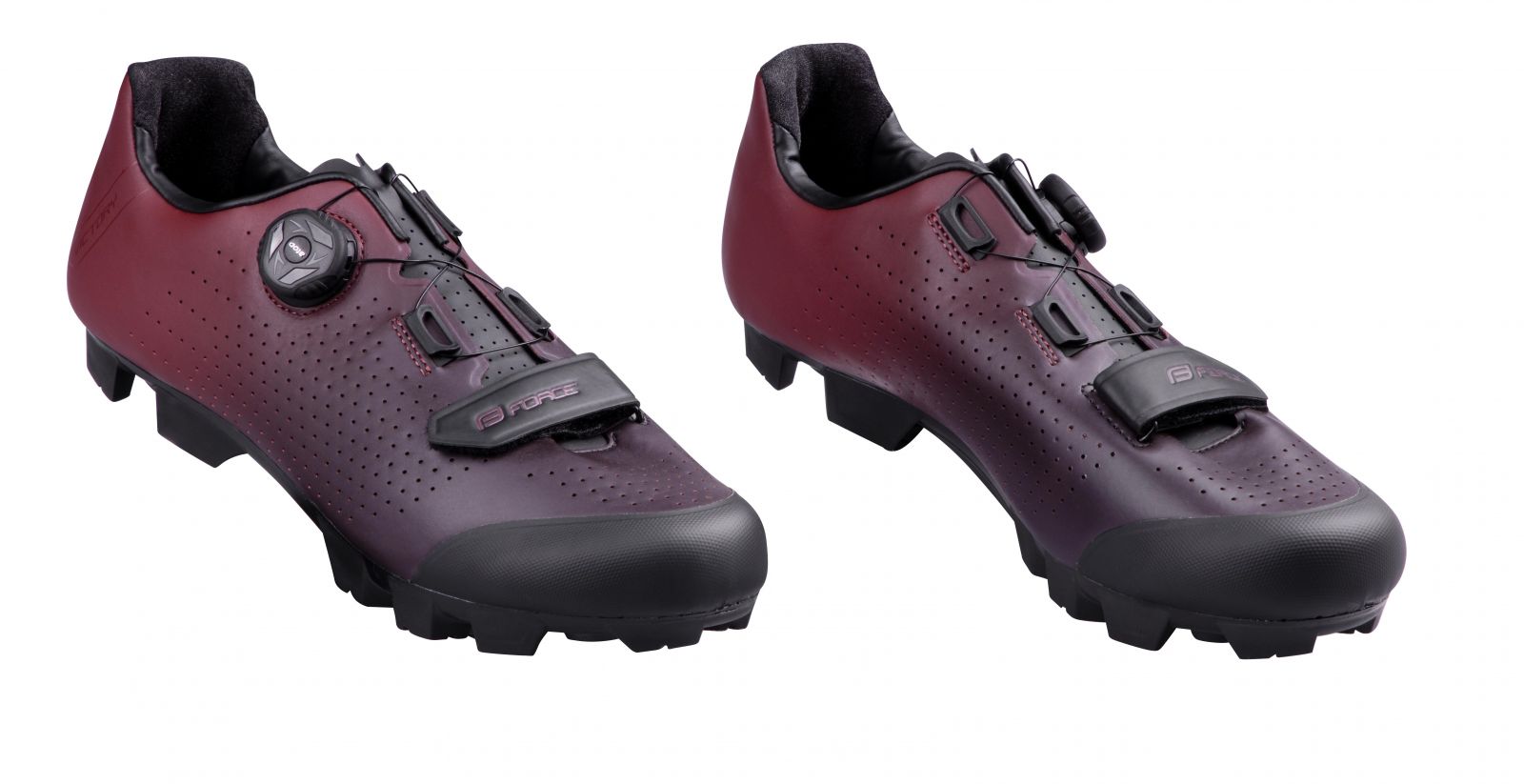 tretry FORCE MTB VICTORY, černo-bordó 42