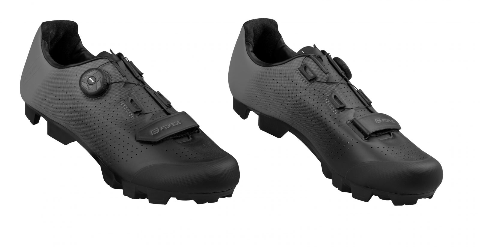 tretry FORCE MTB VICTORY, černo-šedé 36