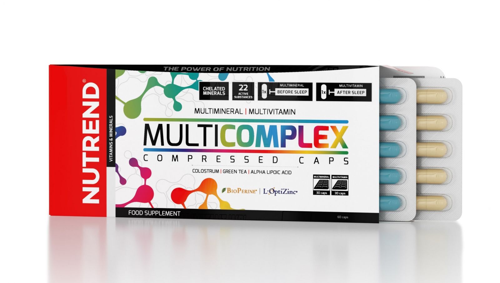 MULTICOMPLEX COMPRESSED CAPS, obsahuje 60 kapslí NUTREND