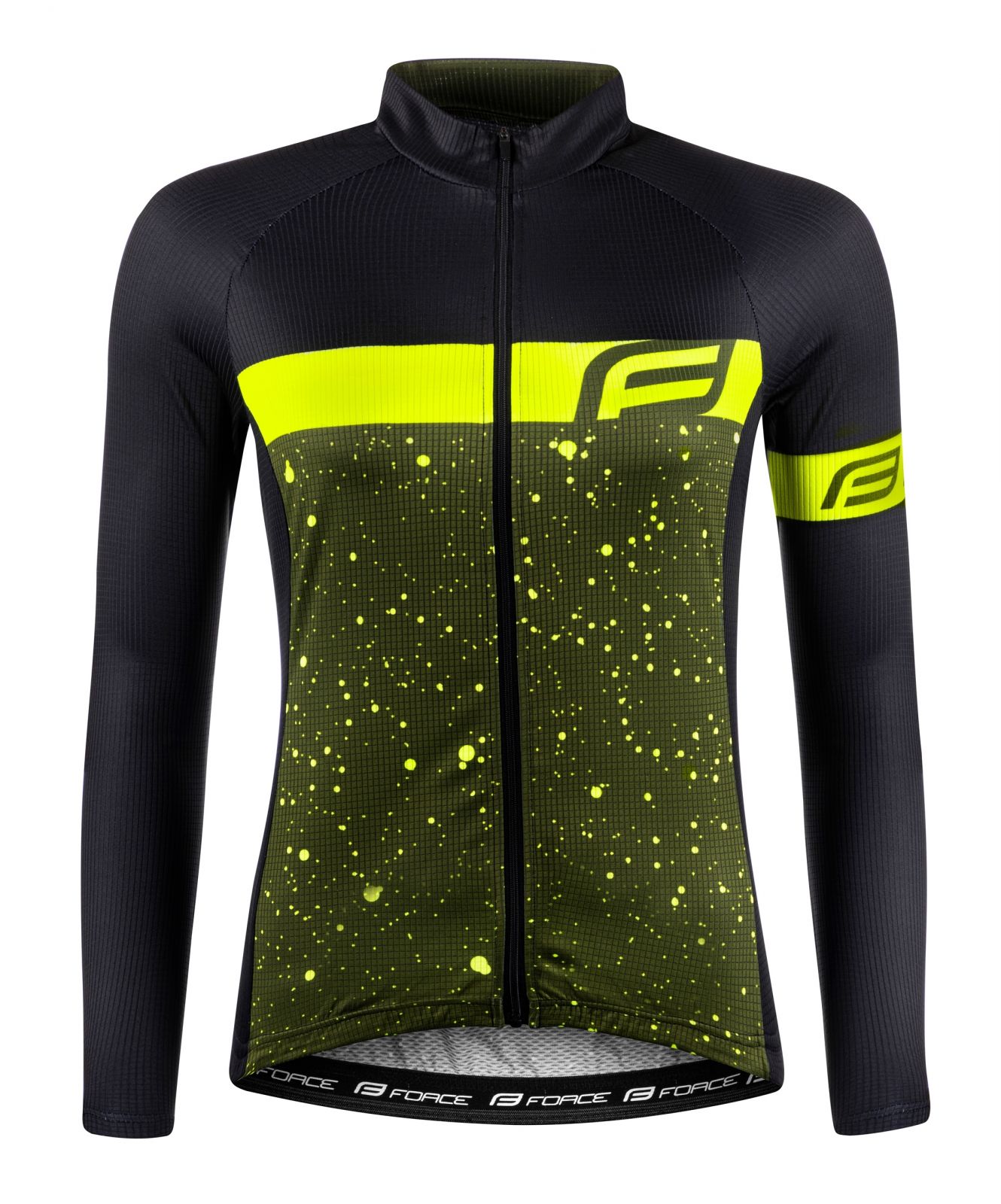 dres FORCE SPRAY LADY dlouhý rukáv, army-fluo XS