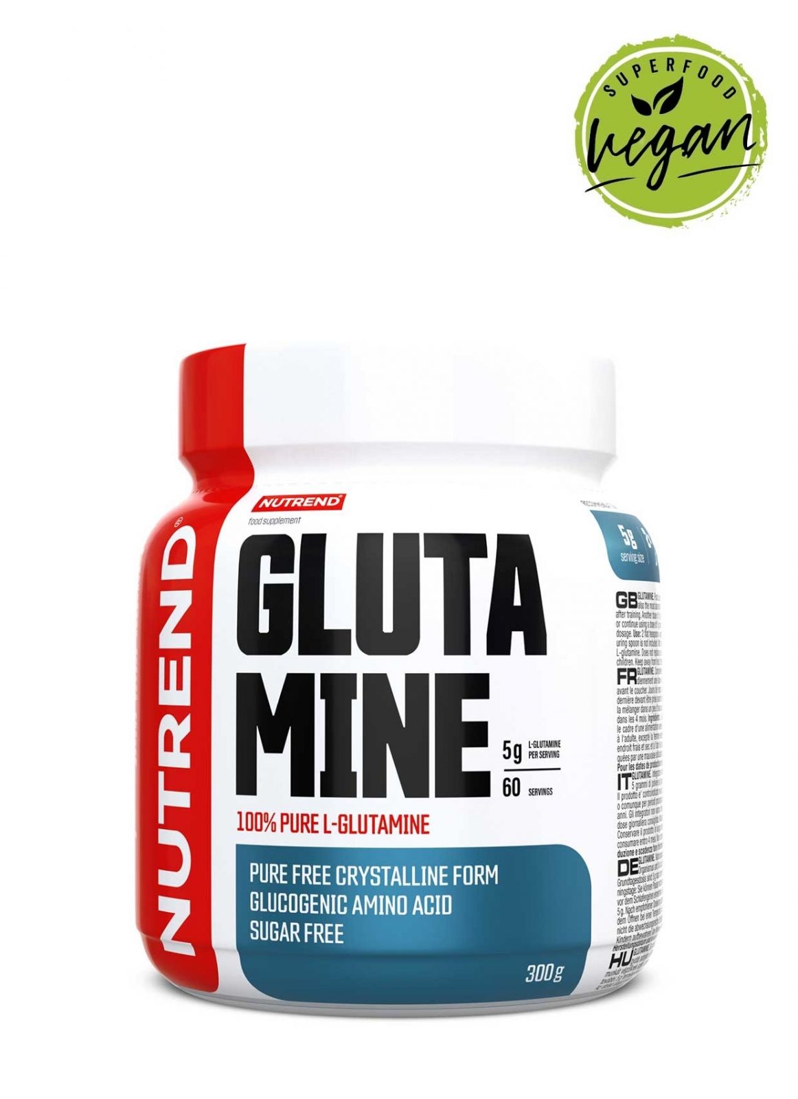 GLUTAMINE, sypká směs, 300 g NUTREND