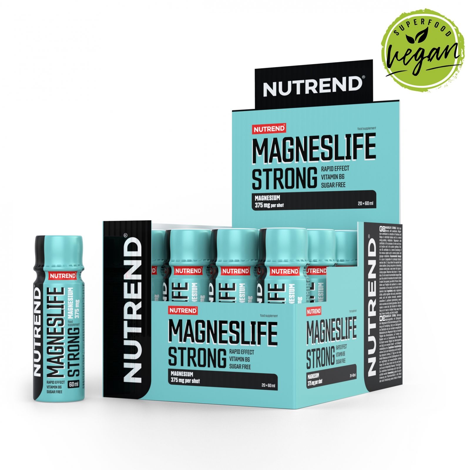 MAGNESLIFE STRONG 20x 60ml, box, bez příchuti NUTREND