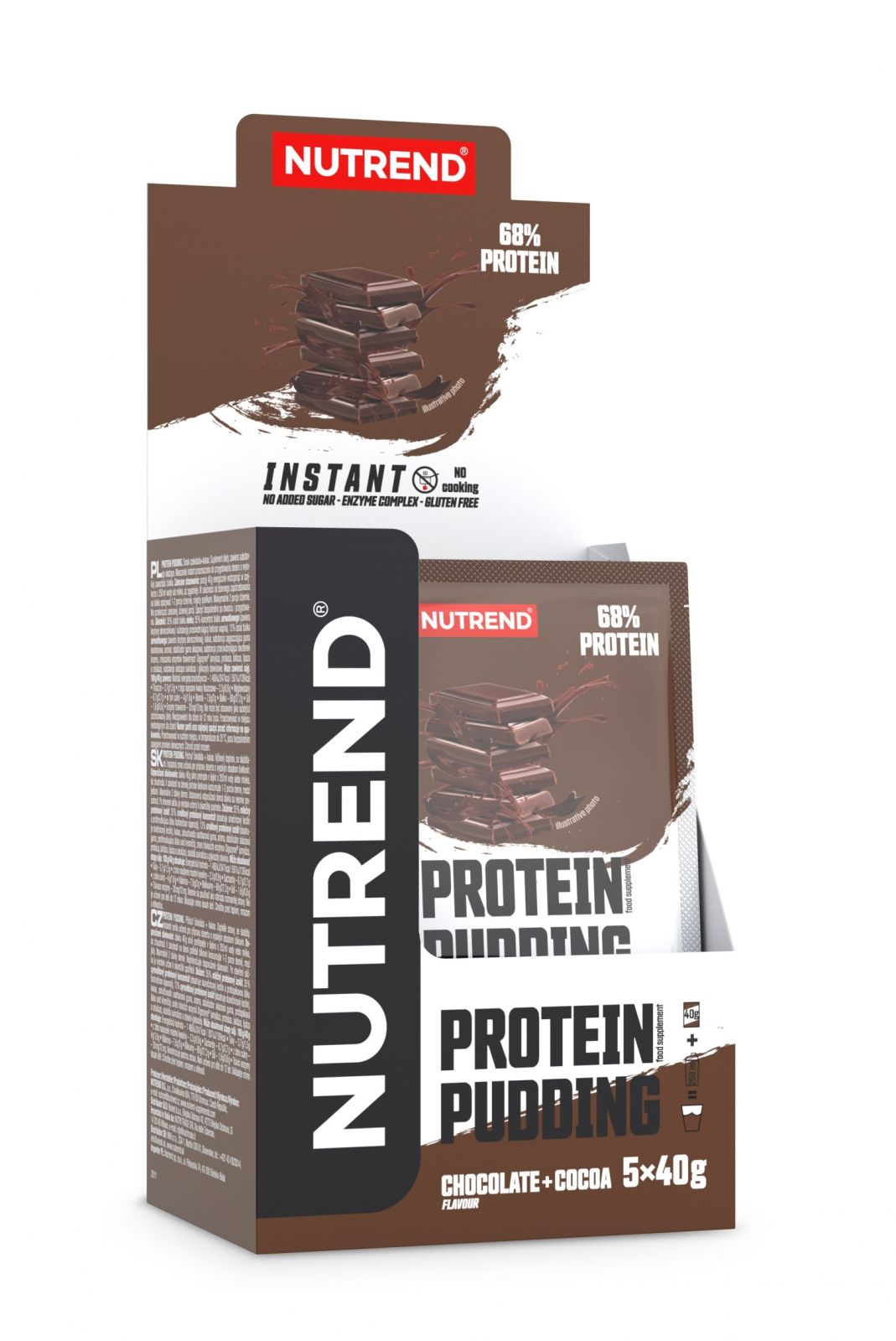 PROTEIN Pudding 5x 40 g, čokoláda+kakao NUTREND