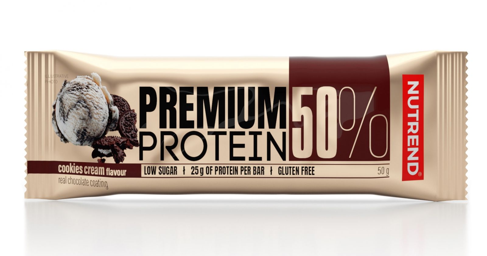 tyčinka PREMIUM PROTEIN 50 BAR 50 g cookies cream NUTREND