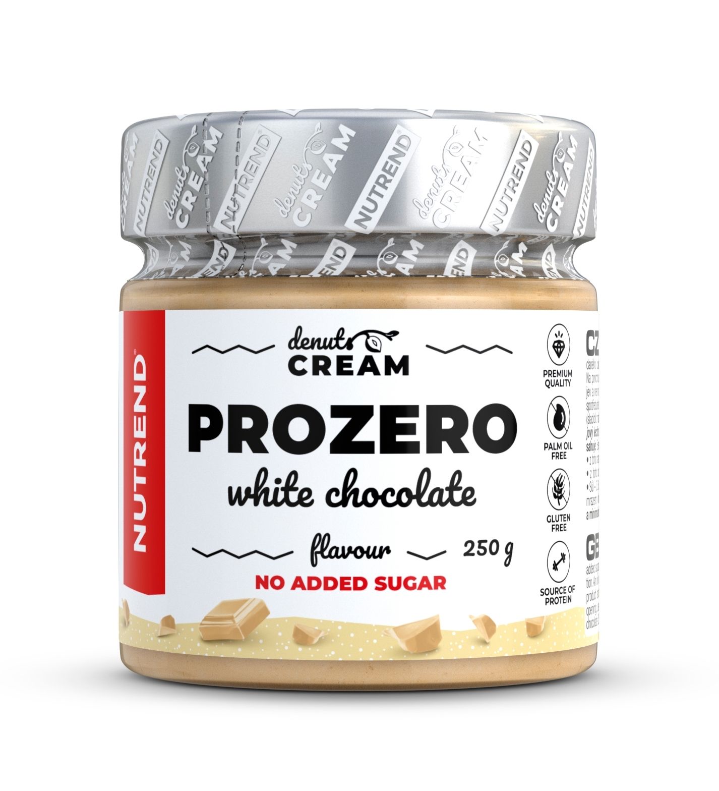 DENUTS CREAM 250 g, prozero s bílou čokoládou NUTREND