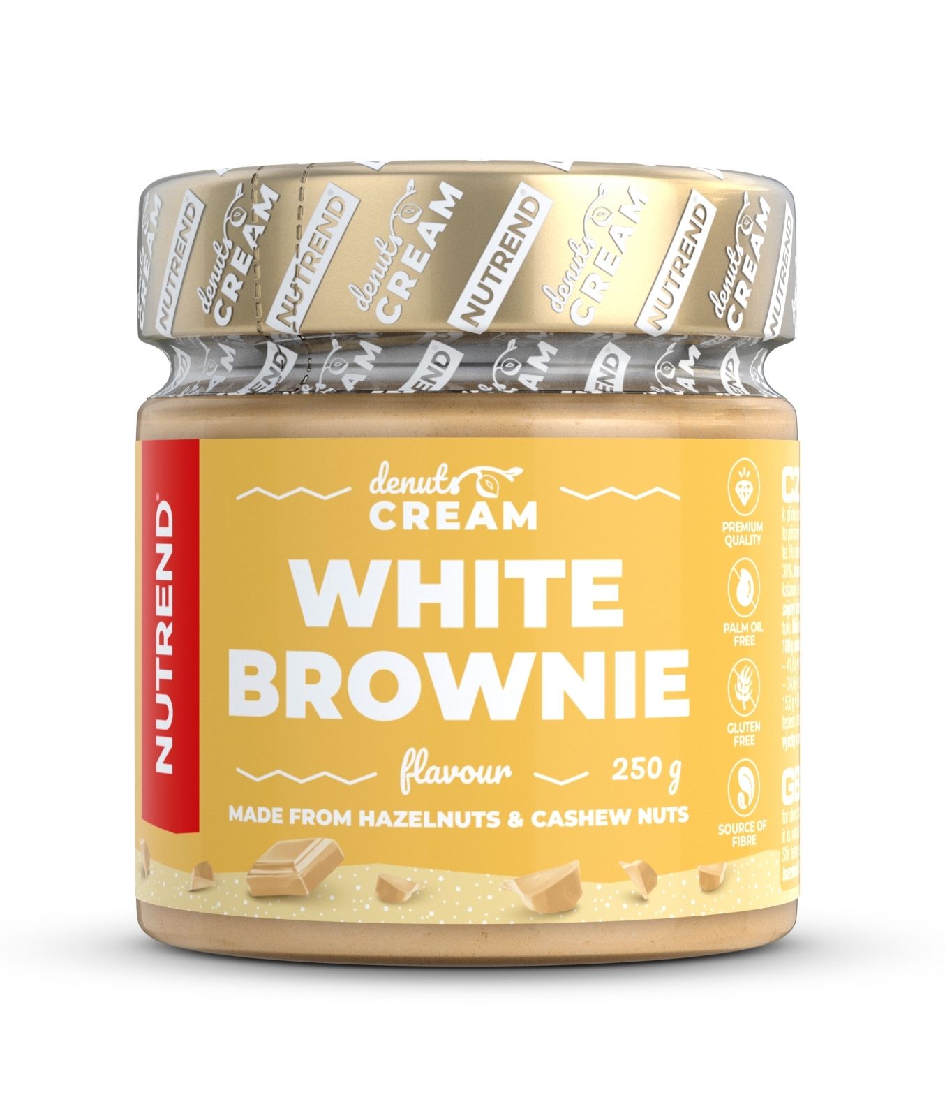 DENUTS CREAM 250 g, white brownie NUTREND