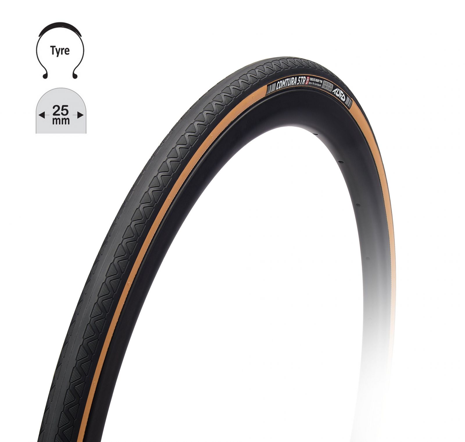 plášť TUFO Comtura 5TR25, 700x25C,kevlar,bezduš.,b