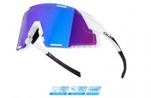 brýle FORCE GRIP bílé, modré revo sklo