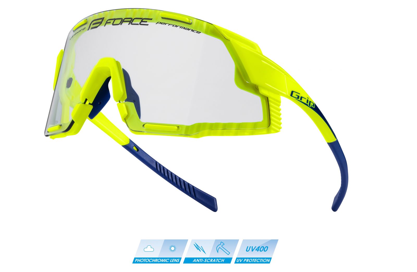 brýle FORCE GRIP fluo, fotochromatické sklo