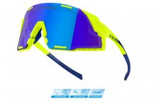 brýle FORCE GRIP fluo, modré revo sklo