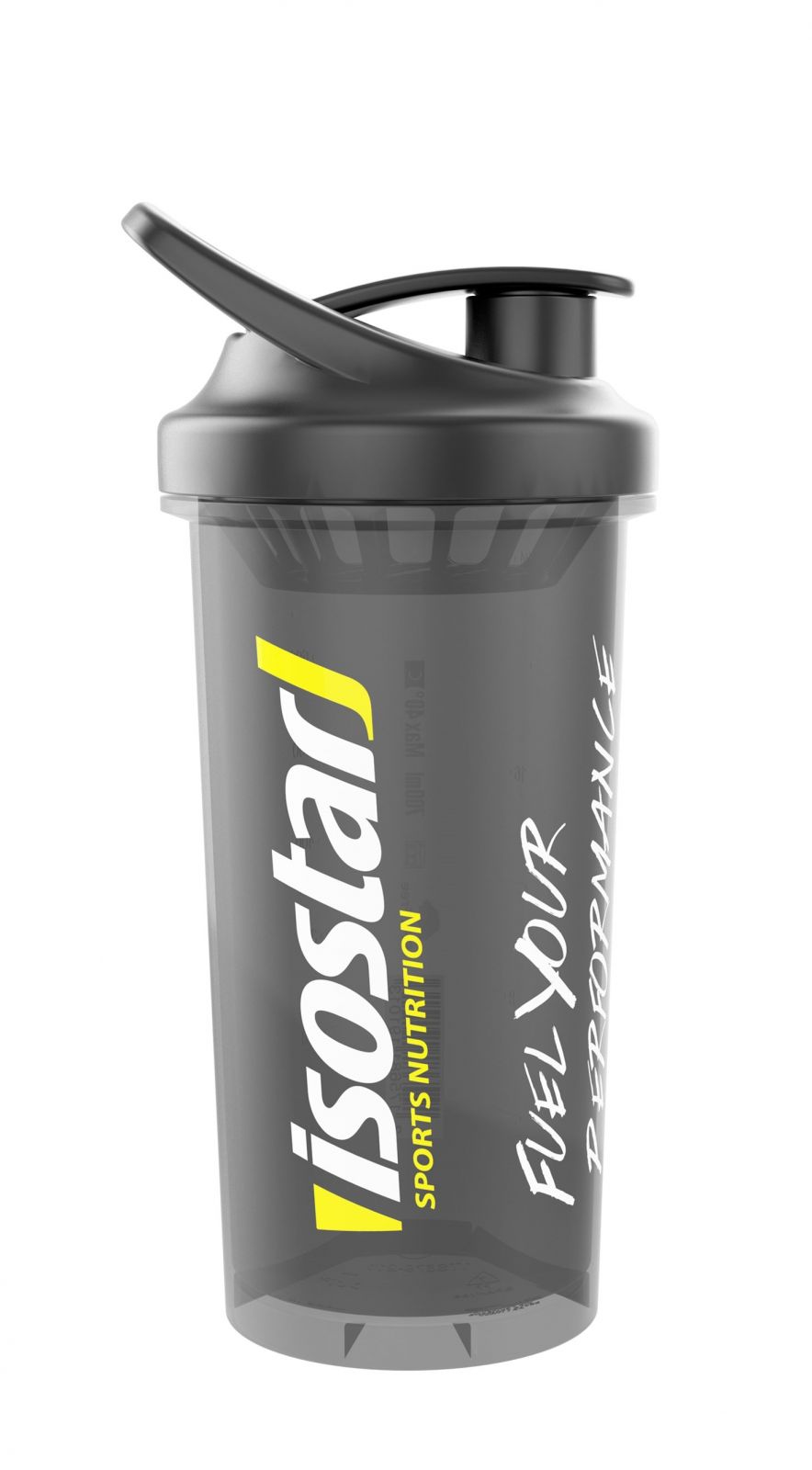 láhev-šejkr ISOSTAR 0,7 l, polotransparentní,černý