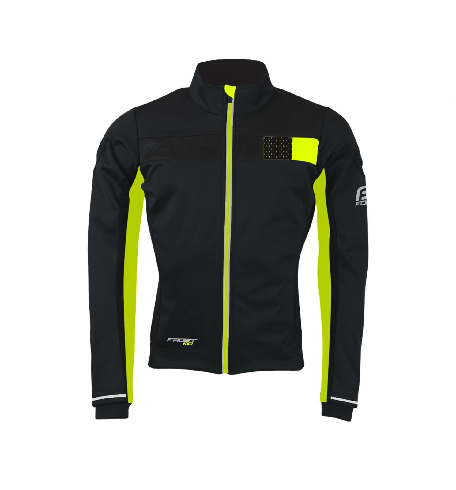 bunda F FROST KID softshell, černo-fluo 141-153 FORCE
