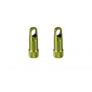 čepičky galuskového ventilku s klíčem,hliník,zelen