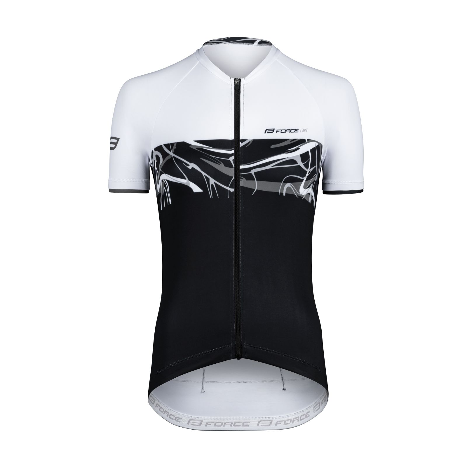 dres F ART LADY kr. rukáv, černo-bílý XS FORCE