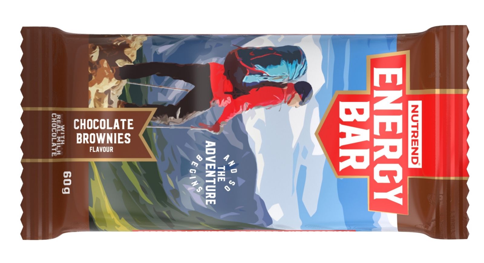 tyčinka ENERGY BAR, 60g, čokoládové brownies NUTREND