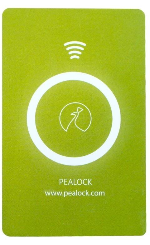NFC karta PEALOCK, zelená