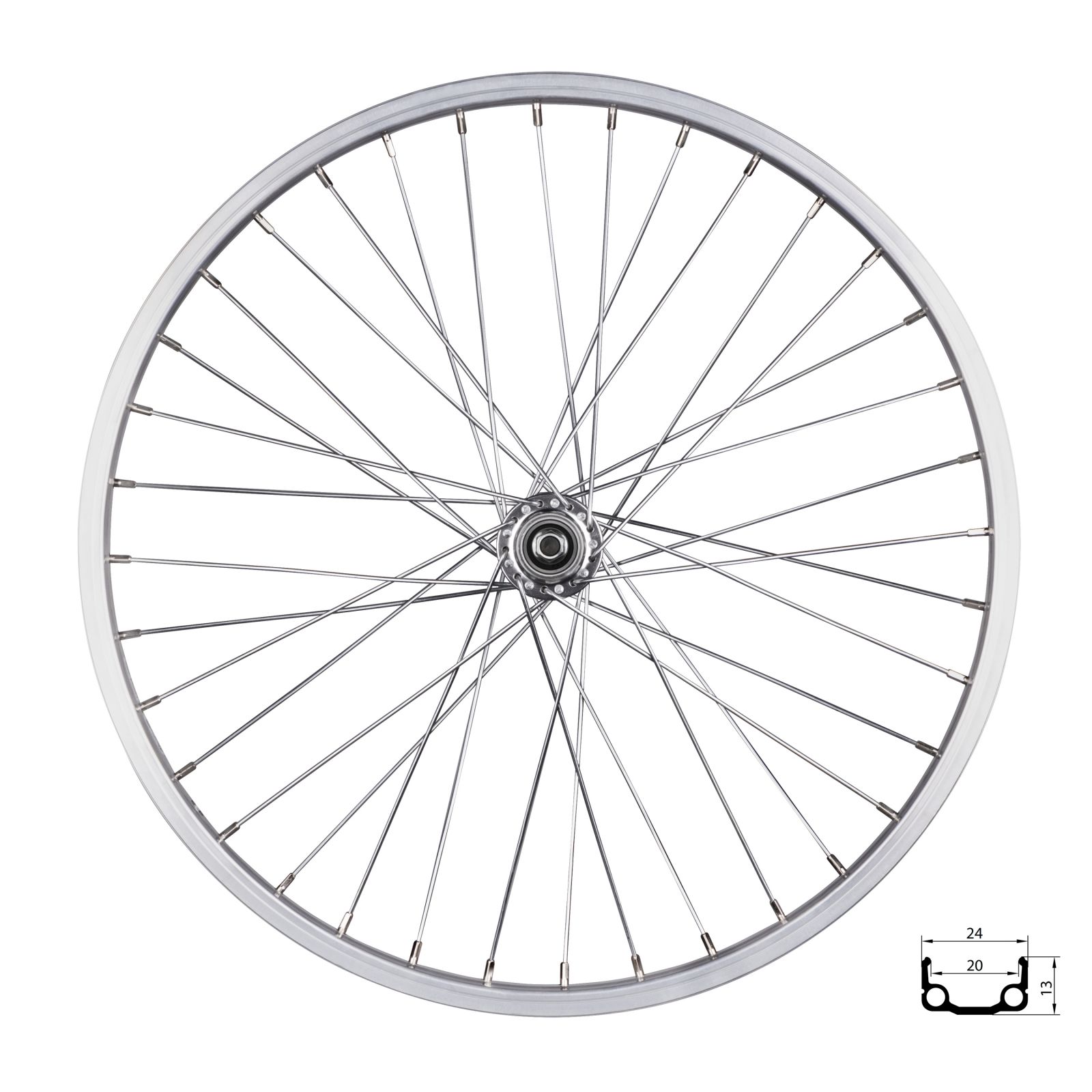 kolo zadní RMX 20, 406x20, stříbrné, náboj F80429 REMERX