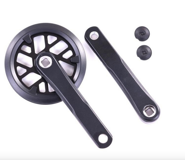 Jednopřevodník 160 mm 30 z. Prowheel A10BPP černá,MTB černé kliky pro uzký řetěz 7/8/9/10 kol.Kryty s obou stran převodníku