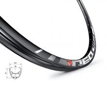 ráfek MACH1 NEO DISC 622 x 19, 32 děr, černý MACH 1