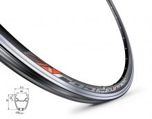 ráfek MACH1 ROAD RUNNER 622 x 15, 32 děr, černý MACH 1