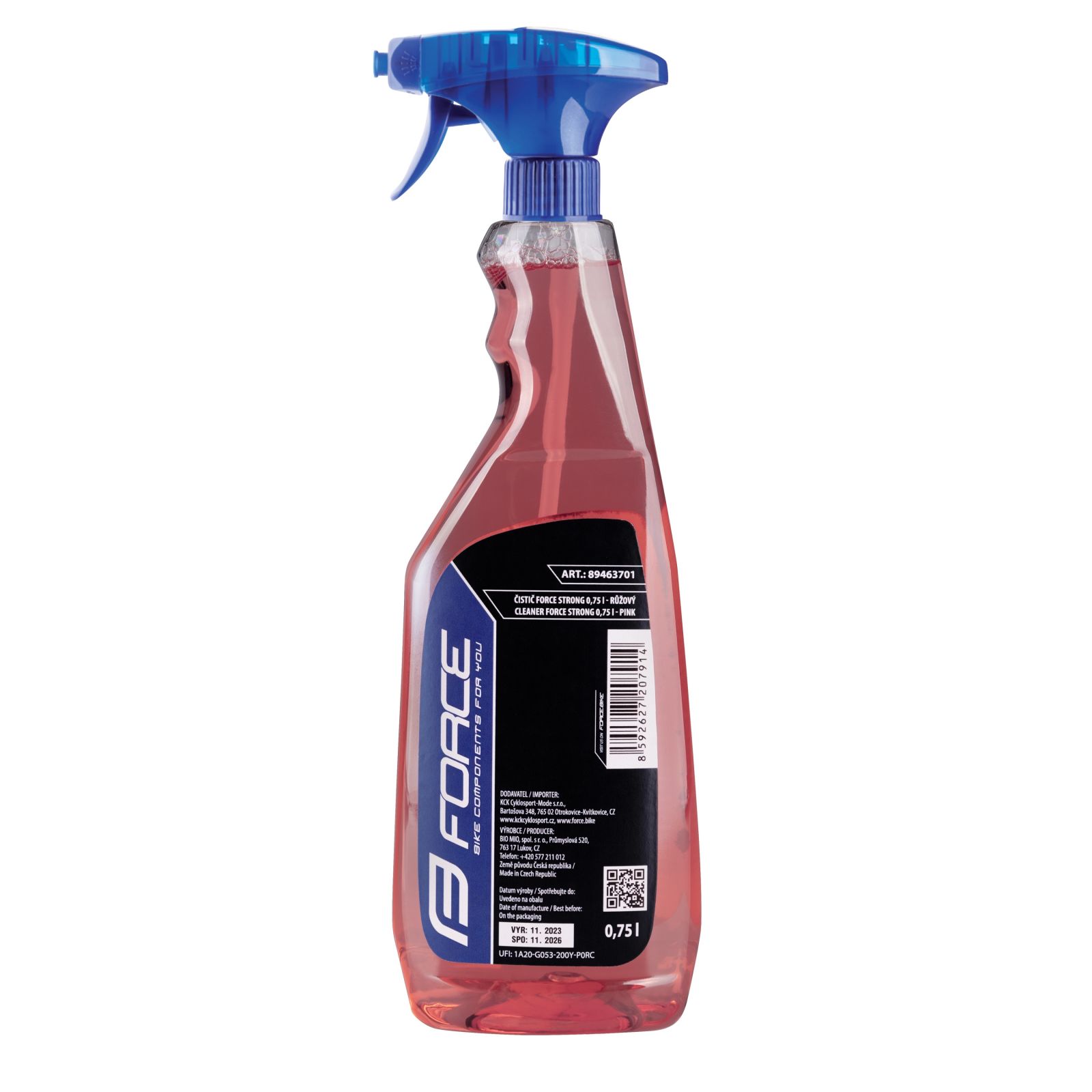 čistič F STRONG na řetězy rozpraš. 0,75 l - růžový FORCE