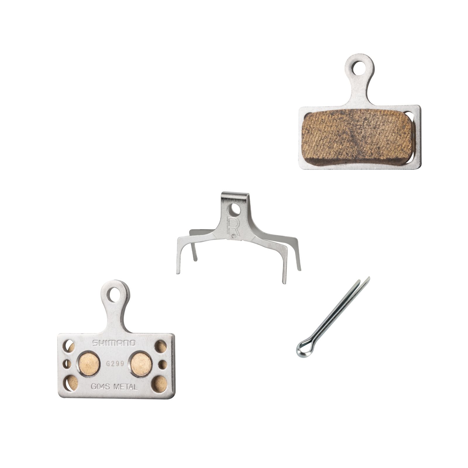 destičky brzdové SH G04S kovové, s pružinou SHIMANO