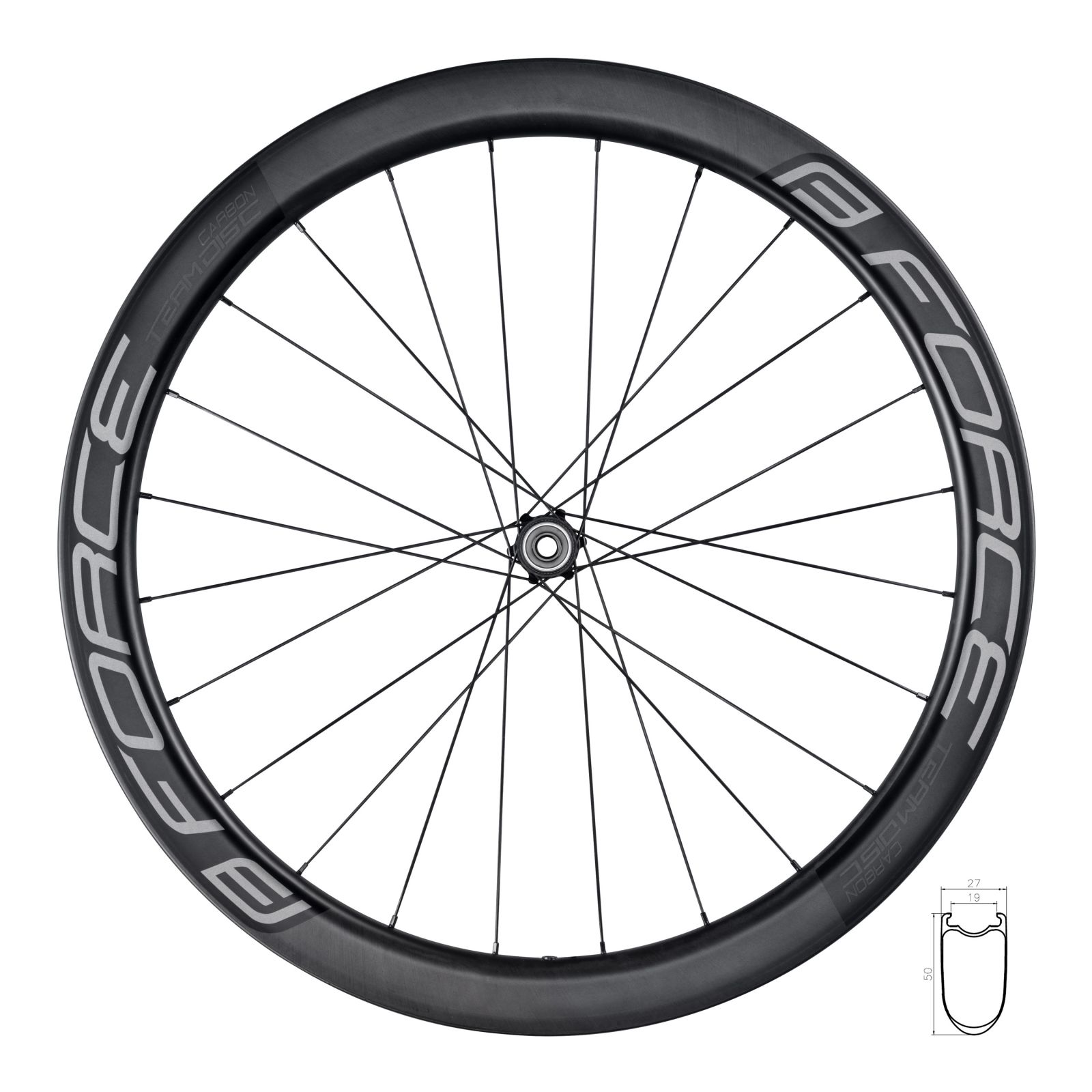 kolo zad.siln. F. TEAM SP KARBON DISC XDR 50 plášť FORCE