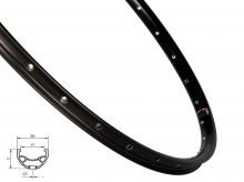 ráfek MACH1 KARMA DISC 559 x 21, 32 děr, černý MACH 1