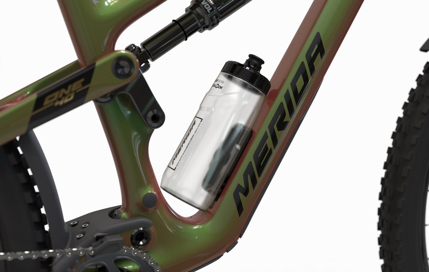 MERIDA - Lahev FIDLOCK čirá s držákem (620ml)