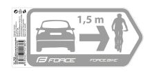 nálepka FORCE SAFETY na auto 184 x 84 mm stříbrná