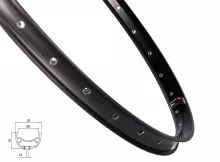 ráfek MACH1 KLIXX DISC 559 x 23, 32 děr, černý MACH 1