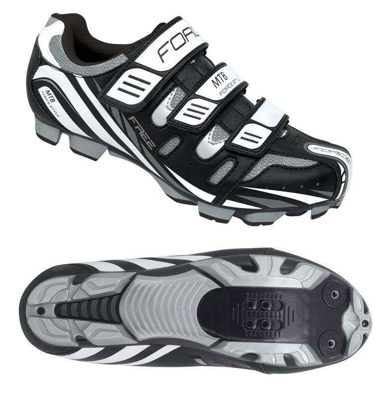 tretry FORCE MTB FREE, černé 41