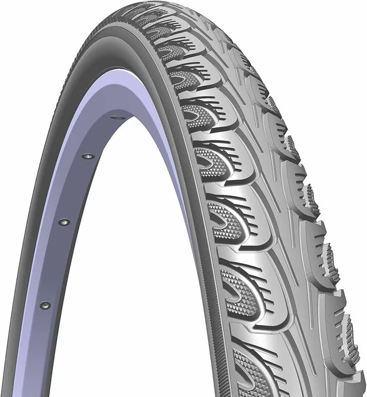 Plášť Rubena Hook 24 x 1 3/8 (37-540) V69 - šedý, drát,MITAS Tyre Hook Grey V69 24X1-3/8 Rigid Classic (Reha Tire) 5-10951125,8593375513784