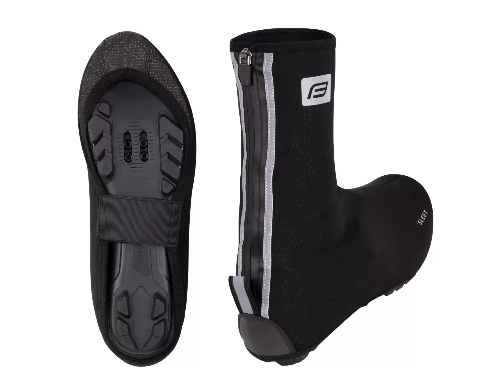 návleky treter FORCE SLEET MTB, černé