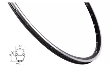 ráfek MACH1 ROAD RUNNER 622 x 15, 32 děr, černý MACH 1