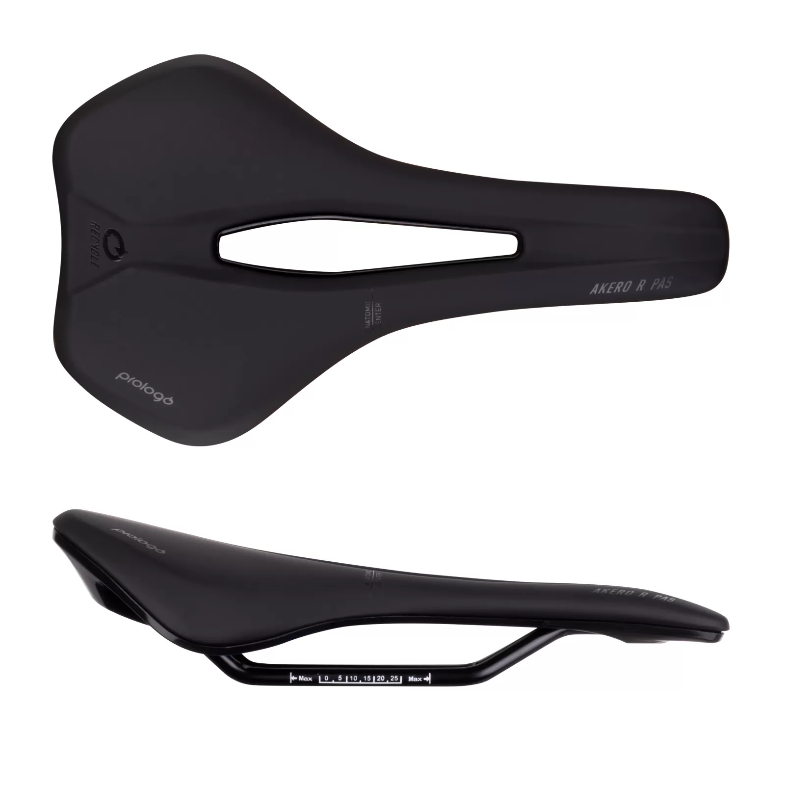 sedlo PROLOGO AKERO R PAS RECYCLED STEEL 150,černé