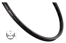 ráfek FORCE XC DISC 559x23, 32děr, černý