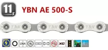 Yaban - Řetěz pro CUES AE500 S stříbrno/šedý 9/10/11x (136čl.) Yaban - Řetěz pro CUES AE500 S stříbrno/šedý 9/10/11x (136čl.)