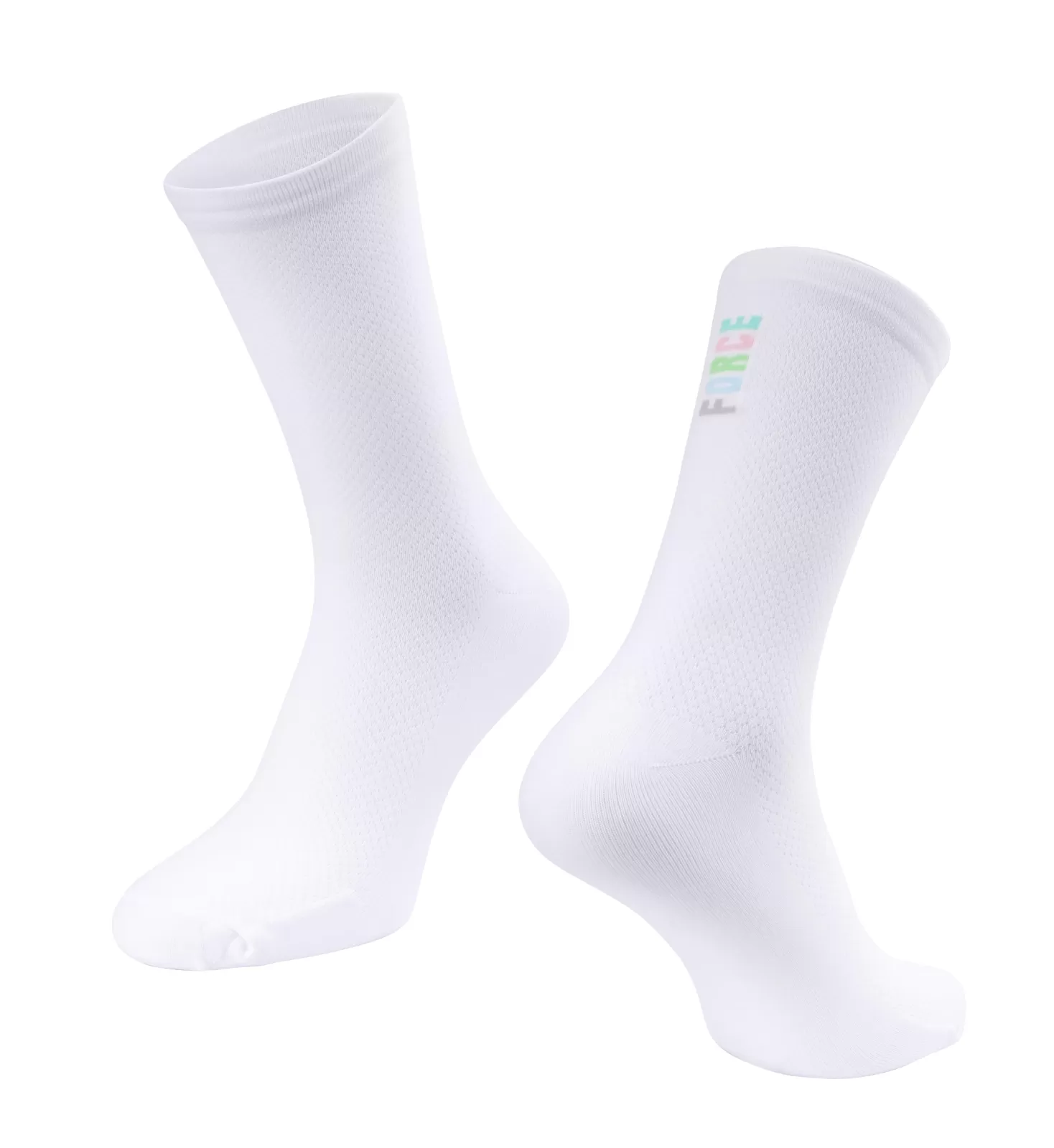 ponožky FORCE COLOUR dlouhé, bílé L-XL/42-46