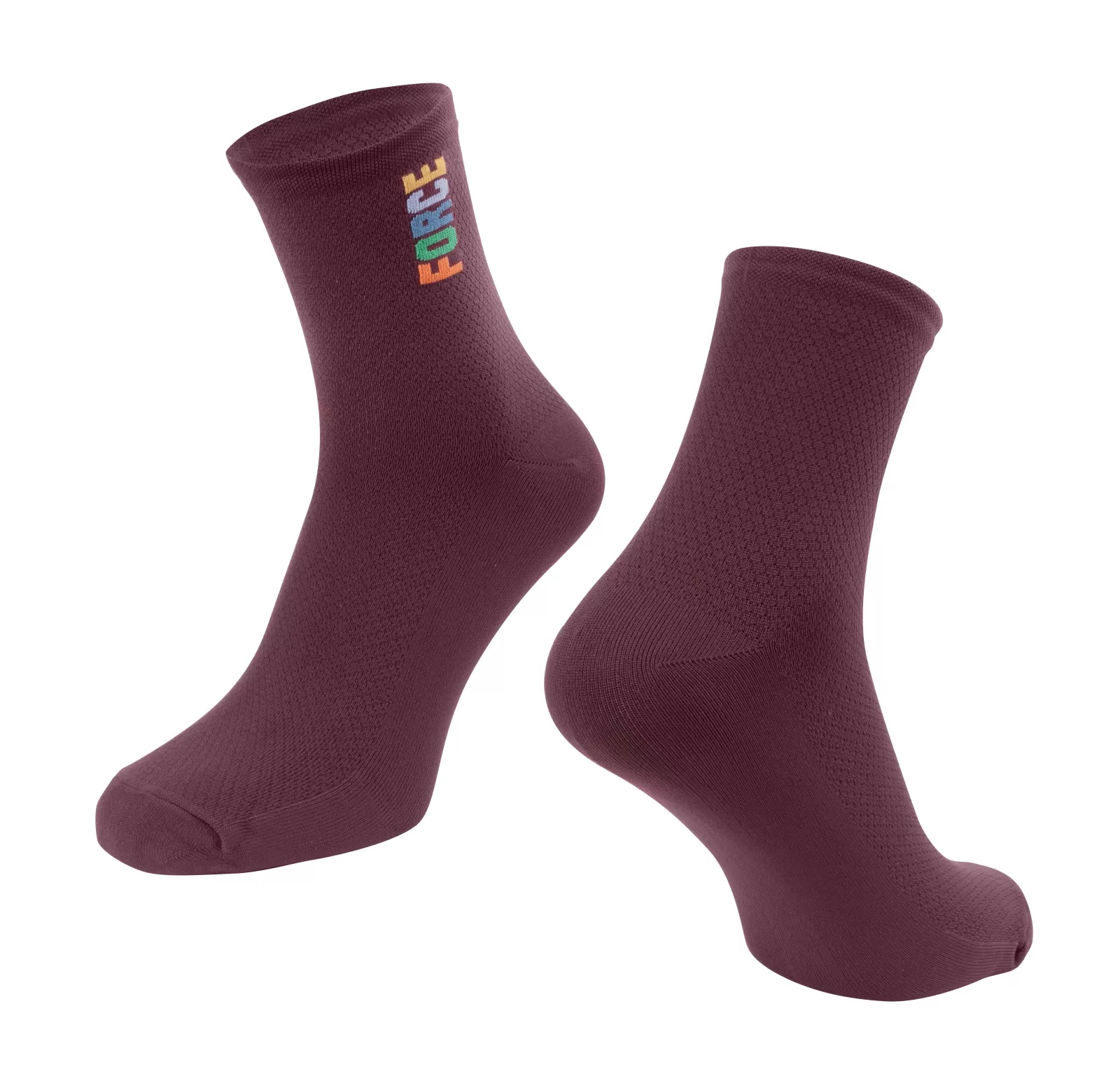 ponožky FORCE COLOUR krátké, vínové L-XL/42-46
