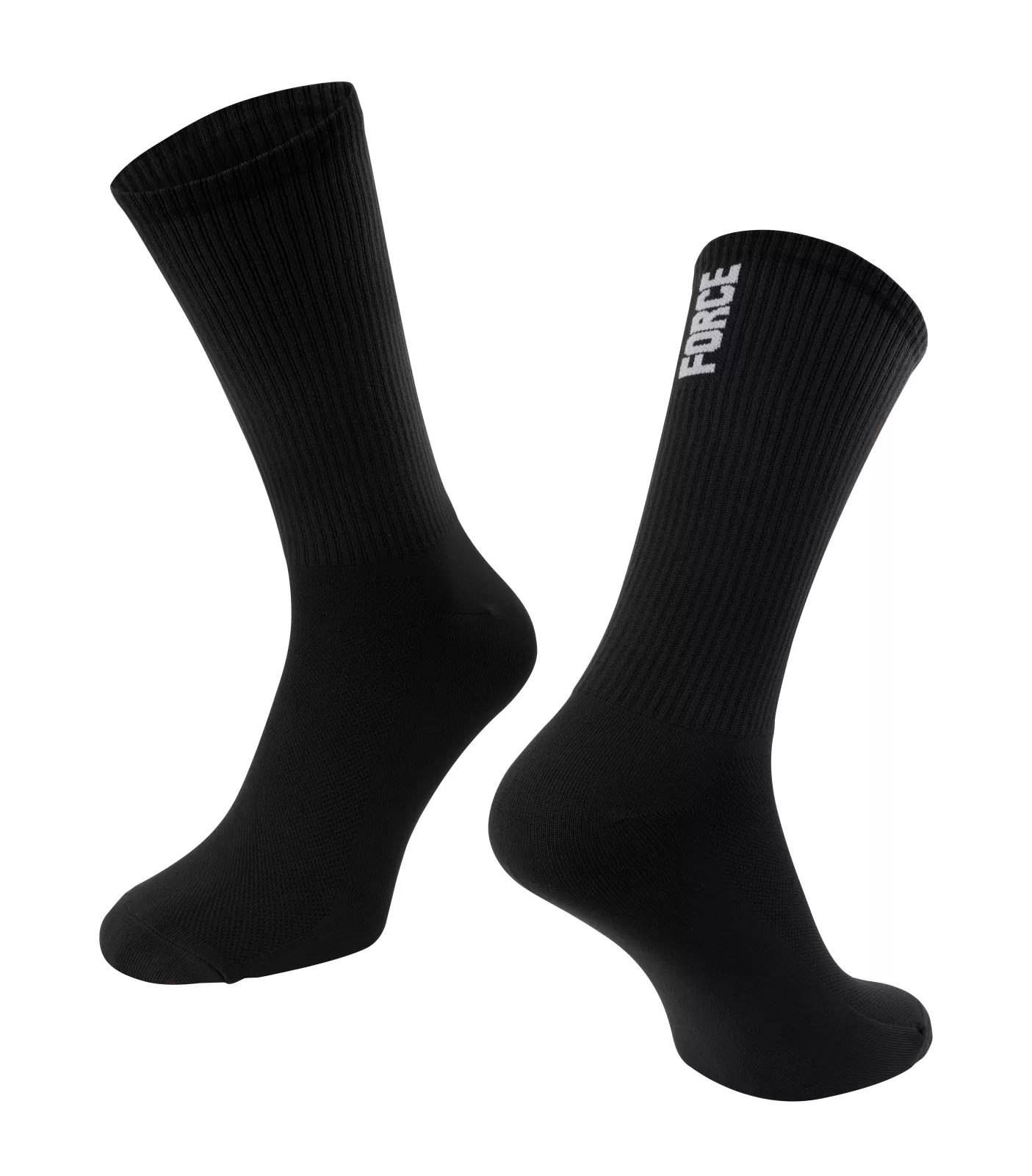 ponožky FORCE LONGER SLIM, černé S-M/36-41